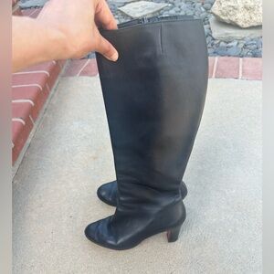 Christian Louboutin knee-high black leather boots size 37.5